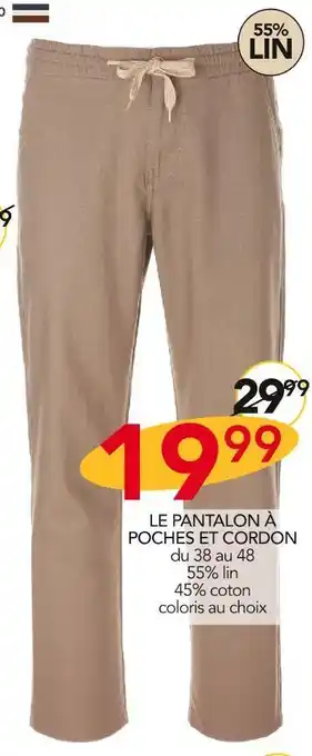 Stokomani Gentleman farmer le pantalon à poches et cordon offre