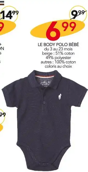 Stokomani Gentleman farmer le body polo bébé offre