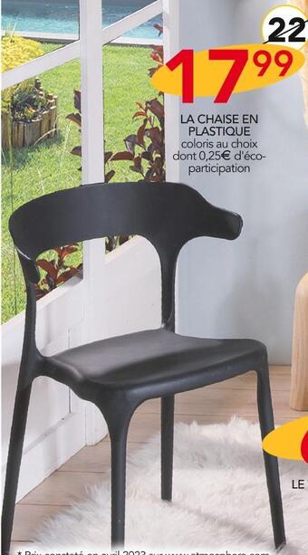 Stokomani Atmosphera la chaise en plastique offre