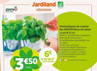 Jardiland Invivo nous on sème aromatiques de cuisine bio offre