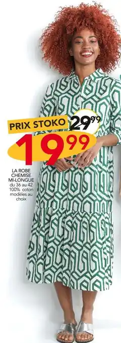 Stokomani Manoukian la robe chemise mi-longue offre