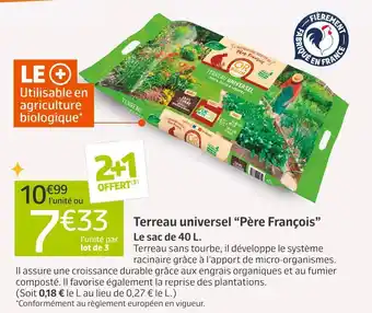 Jardiland Père françois terreau universel offre