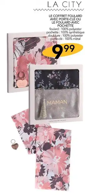 Stokomani La city le coffret foulard avec porte-clé ou le foulard avec pochette offre