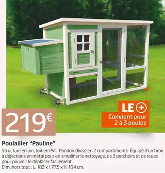 Jardiland Poulailler pauline offre
