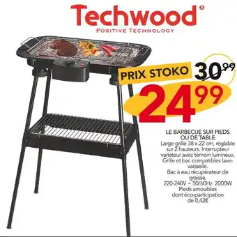 Stokomani Techwood le barbecue sur pieds ou de table offre