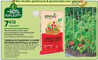 Invivo nous on sème terreau potager bac & carré potager