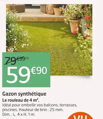 Jardiland Gazon synthétique offre