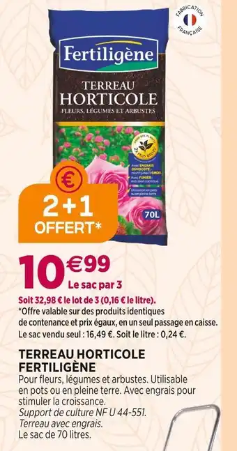 Delbard Fertiligène terreau horticole offre