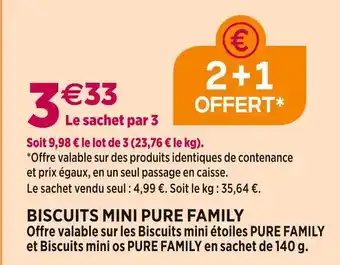 Delbard Pure family biscuits mini offre