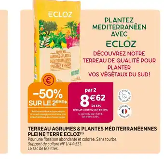 Delbard Ecloz terreau agrumes & plantes méditerranéennes pleine terre offre