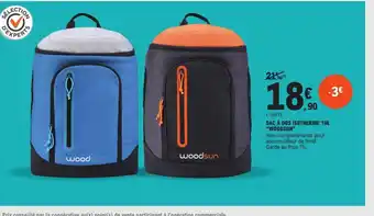 E.Leclerc Brico SAC À DOS ISOTHERME 19L "WOODSUN" offre