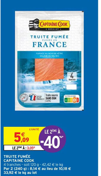 Intermarché Hyper TRUITE FUMÉE CAPITAINE COOK offre