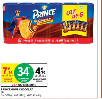 Intermarché Hyper PRINCE GOÛT CHOCOLAT LU offre