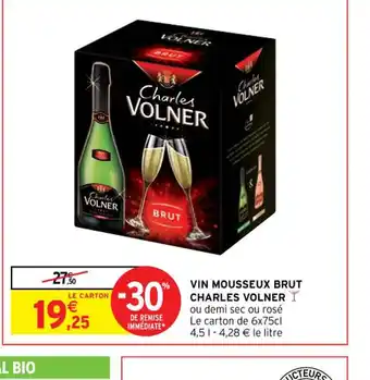Intermarché Hyper VIN MOUSSEUX BRUT CHARLES VOLNER offre
