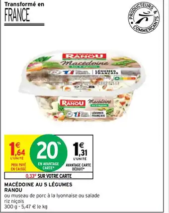 Intermarché Hyper MACÉDOINE AU 5 LÉGUMES RANOU offre