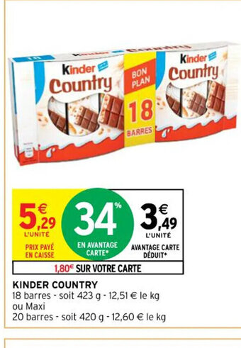 Intermarché Hyper Kinder Country offre