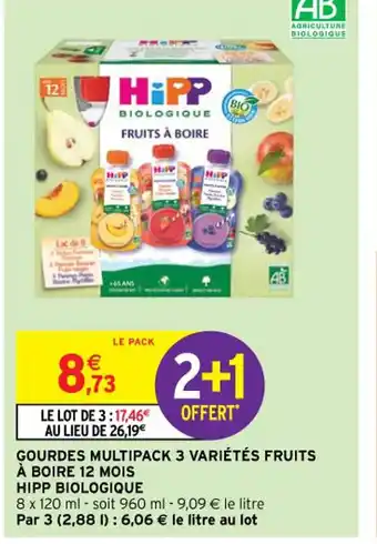 Intermarché Hyper GOURDES MULTIPACK 3 VARIÉTÉS FRUITS offre