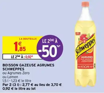 Intermarché Hyper BOISSON GAZEUSE AGRUMES SCHWEPPES offre