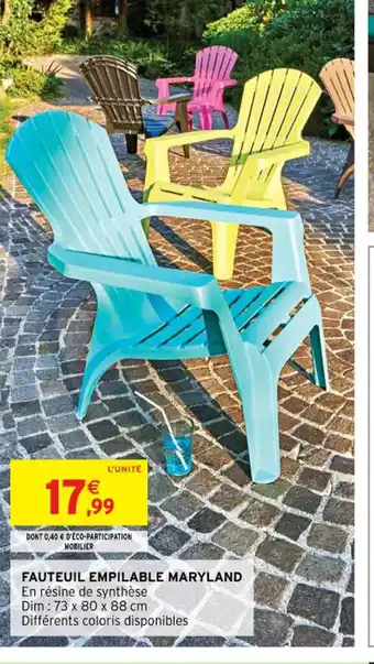 FAUTEUIL EMPILABLE MARYLAND