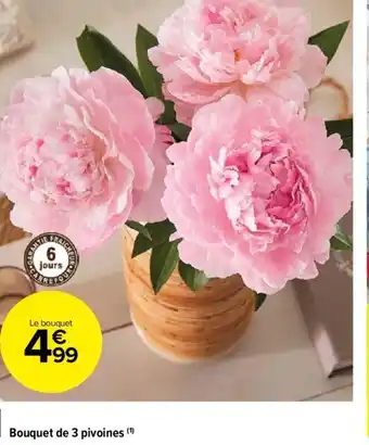 Carrefour Market Bouquet de 3 pivoines (¹) offre