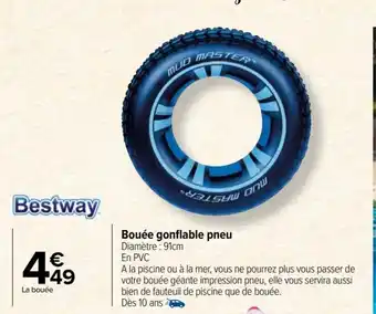 Carrefour Market Bestway Bouée gonflable pneu Diamètre : 91cm offre