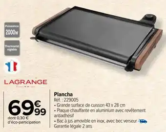 Carrefour Market Plancha offre
