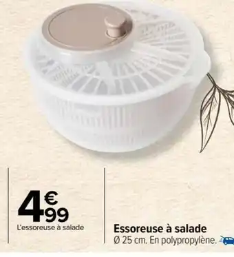 Carrefour Market Essoreuse à salade Ø 25 cm. En polypropylène. offre