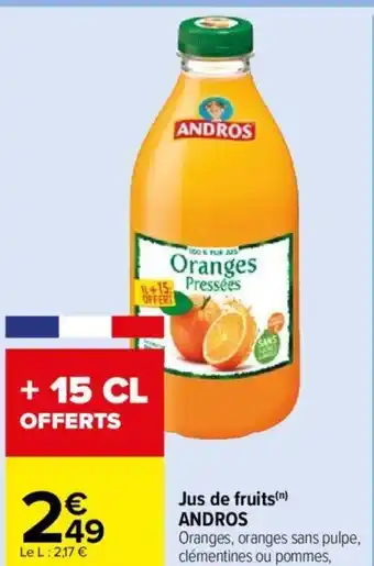 Carrefour Market Jus de fruits(n) ANDROS offre