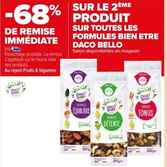 Carrefour Market SUR TOUTES LES FORMULES BIEN ETRE DACO BELLO offre