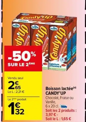 Carrefour Market Boisson lactée(⁰) CANDY'UP offre