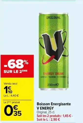Carrefour Market Boisson Energisante V ENERGY offre