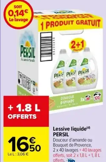 Carrefour Market Lessive liquide(d) PERSIL offre
