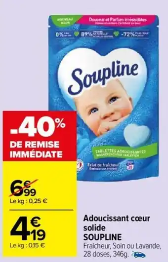 Carrefour Market Adoucissant cœur solide SOUPLINE offre