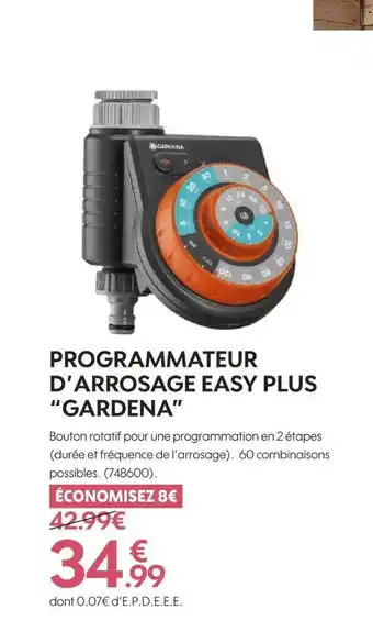 Truffaut “gardena” programmateur d’arrosage easy plus offre