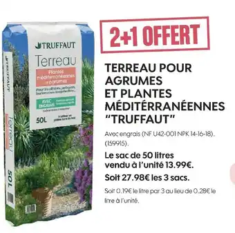 Truffaut Truffaut terreau pour agrumes et plantes méditérranéennes offre