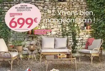 Truffaut Brighton salon de jardin agape offre