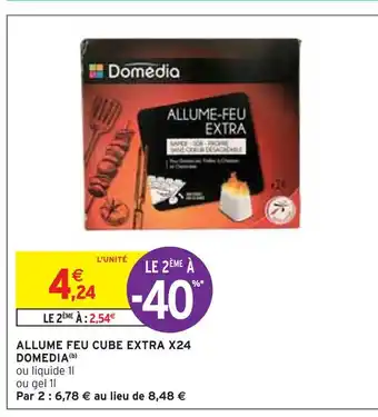 Intermarché Domedia allume feu cube extra x24 offre