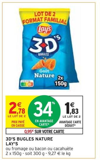 Intermarché Lay's 3d's bugles nature offre