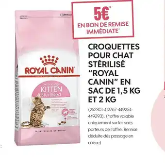 Royal canin croquettes pour chat stérilisé en sac de 1,5 kg et 2 kg