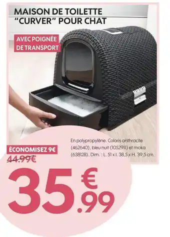 Curver maison de toilette pour chat