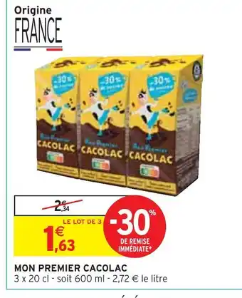 Intermarché Cacolac mon premier cacolac offre