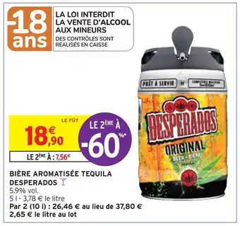 Intermarché Desperados bière aromatisée tequila offre