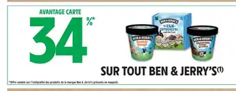 Intermarché Ben & jerry's 34% avantage carte sur tout ben & jerry's offre