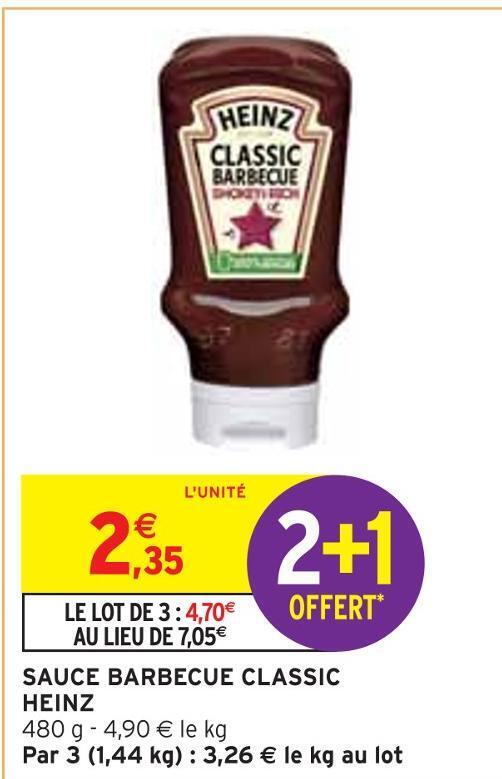 Promo Heinz sauce barbecue classic chez Intermarché