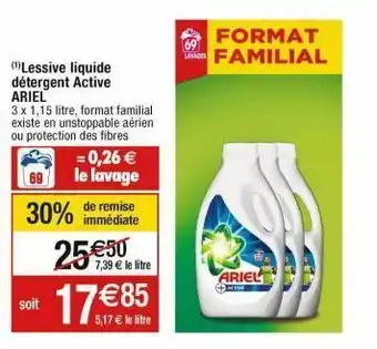 Cora x Carrefour Lessive liquide ariel offre