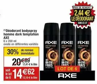 Cora x Carrefour Déodorant axe offre