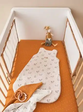 Vertbaudet Tour de lit respirant petit nomade - ecru / camel offre