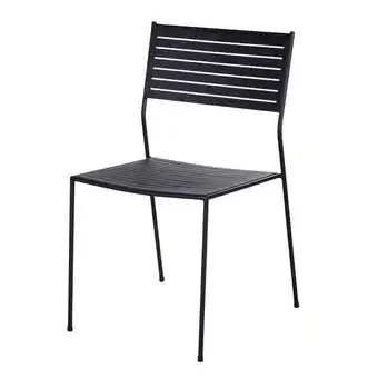 Chaise de jardin empilable en acier noir