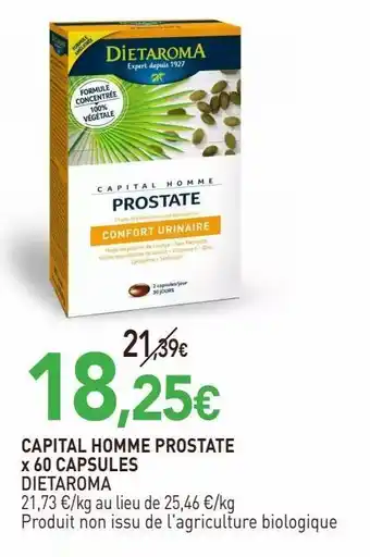 naturéO Capital homme prostate x60 capsules dietaroma offre