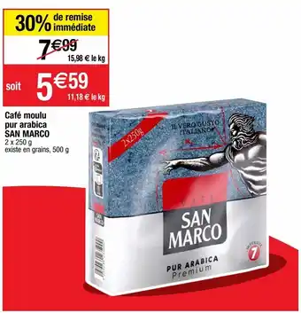 Cora x Carrefour Café moulu san marco offre